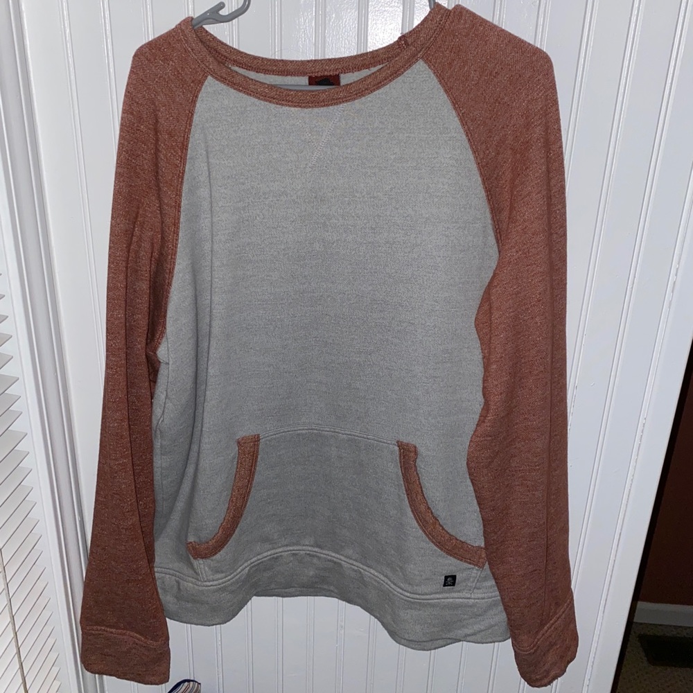 long sleeve color block crew neck sweatshirt
